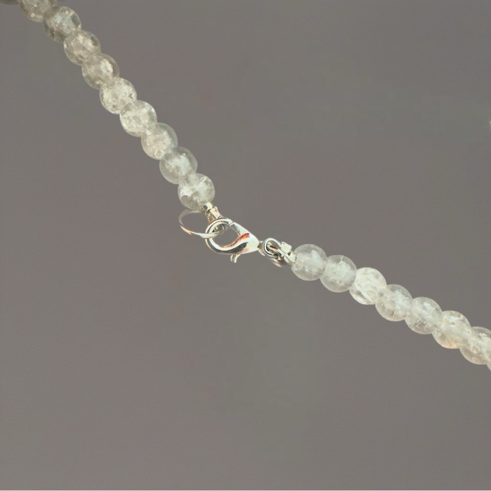 TERRA GEMMS Vault Series White Quartz Nugget Picasso Jasper Collectible Necklace - Picture 6 of 6